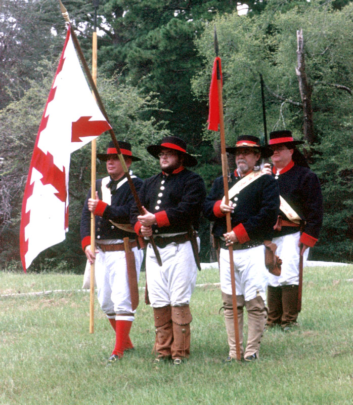 photo of historical interpreters portraying Spanish soldiers at Los Adaes