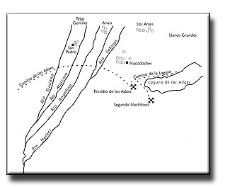 redrawn version of a map by Sandoval and Franquis, 1740