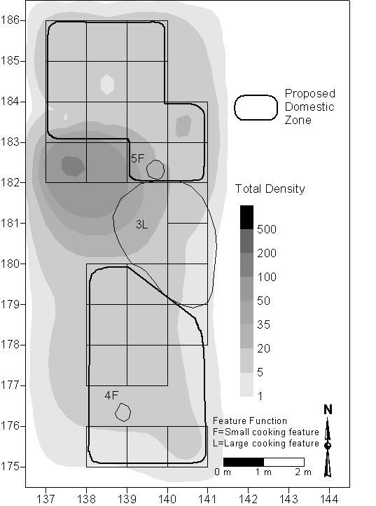 graph of artifact density