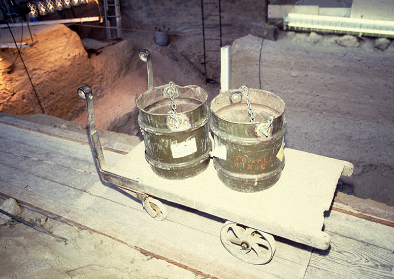 Dirt trolley, 1983. Photograph by Herb Eling..