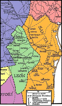 Area of Nuevo Santander. Adapted from map by Jack Jackson.