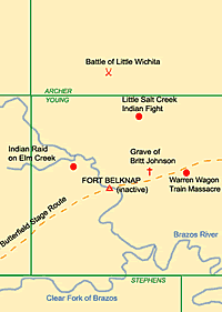 Raid and battle sites map