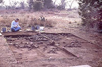 House 1, mostly exposed. Photo by Chuck Hixson.