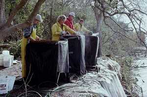 Images of waterscreening operation.