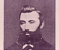 An enterprising clerk and merchant, Ernst Hallman moved to the hills to raise sheep in the 1880s, despite multiple physical disabilities. Photo circa 1875, courtesy of the Travis County Bar Association and Senator Ralph Yarborough.