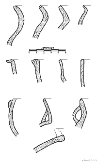 Rim profiles of shell-tempered Nocona Plain pottery vessels