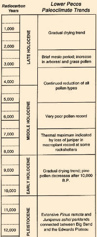 chart of cpaleoclimatic trends