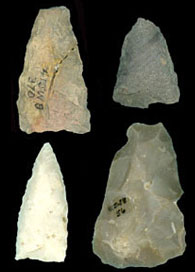 photo of triangular bifaces