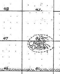 sketch map of dual burial