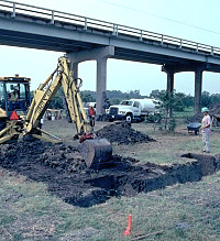 Photo of the excavation