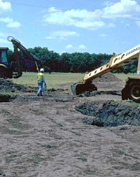 Photo of the heavy machines