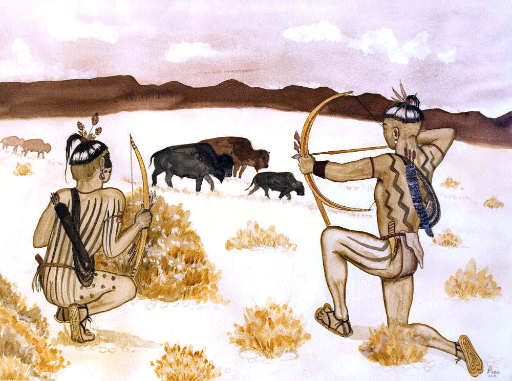 Painting of prehistoric peoples