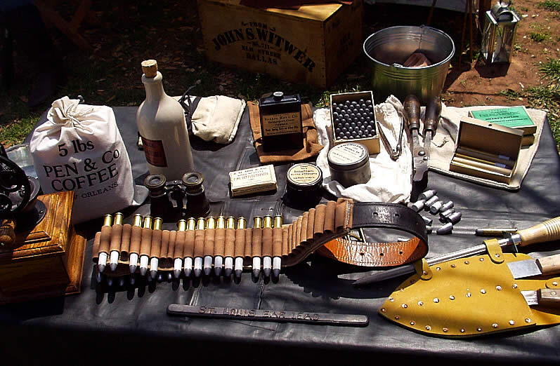 photo of various tools of the buffalo hunting trade