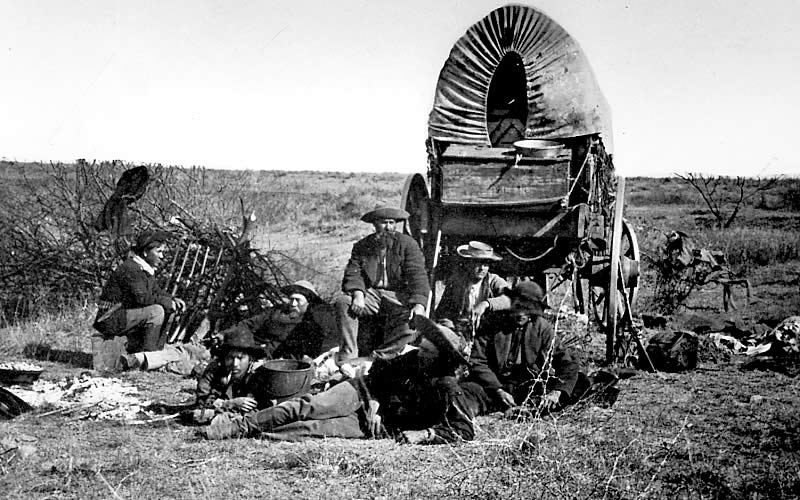 photo of a buffalo hunters' camp