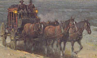 painting horses pulling a coach