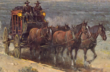 painting of stagecoach