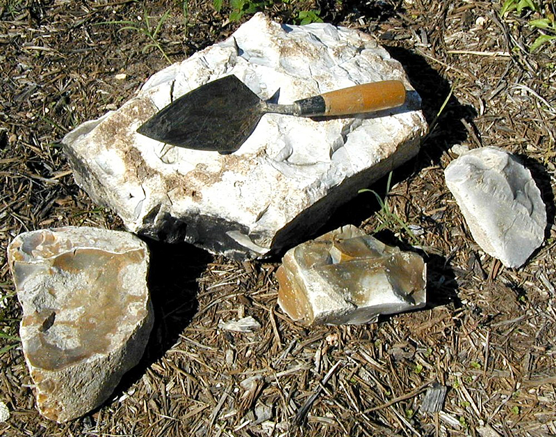 Photograph of a trowel.