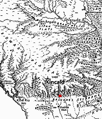 map of Kincaid Shelter region