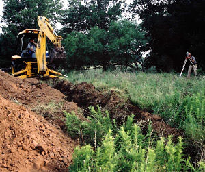 photo of the excavation