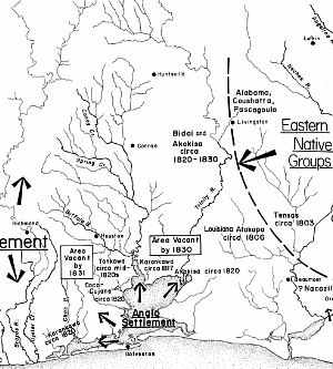 Image of European-claimed areas of North America in the mid-18th century.