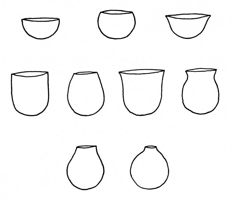 Image of Examples of Mitchell Ridge rim sherds.