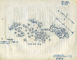 sketch of burial 157