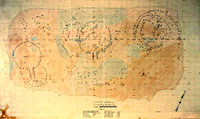 WPA plan of buildings and other features in first mound platform.