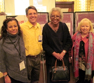 Photo of project leaders with one of Ransom and Sarah Williams' great-granddaughters