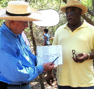 Photo of Artist Frank Weir, left, and LeDell Bunton, Sr.