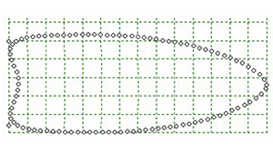 llustration of mean Clovis point shape generated from the mean semi-landmark locations in tpsRelw.