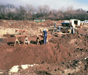 photo of the excavation