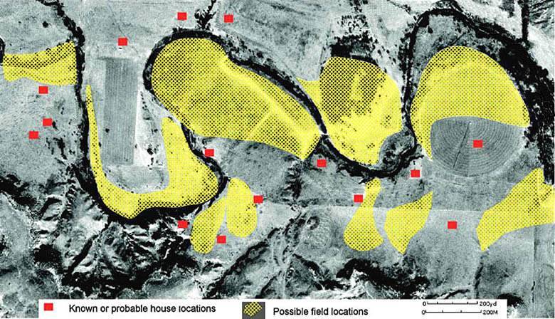 graphic of Buried City settlement pattern